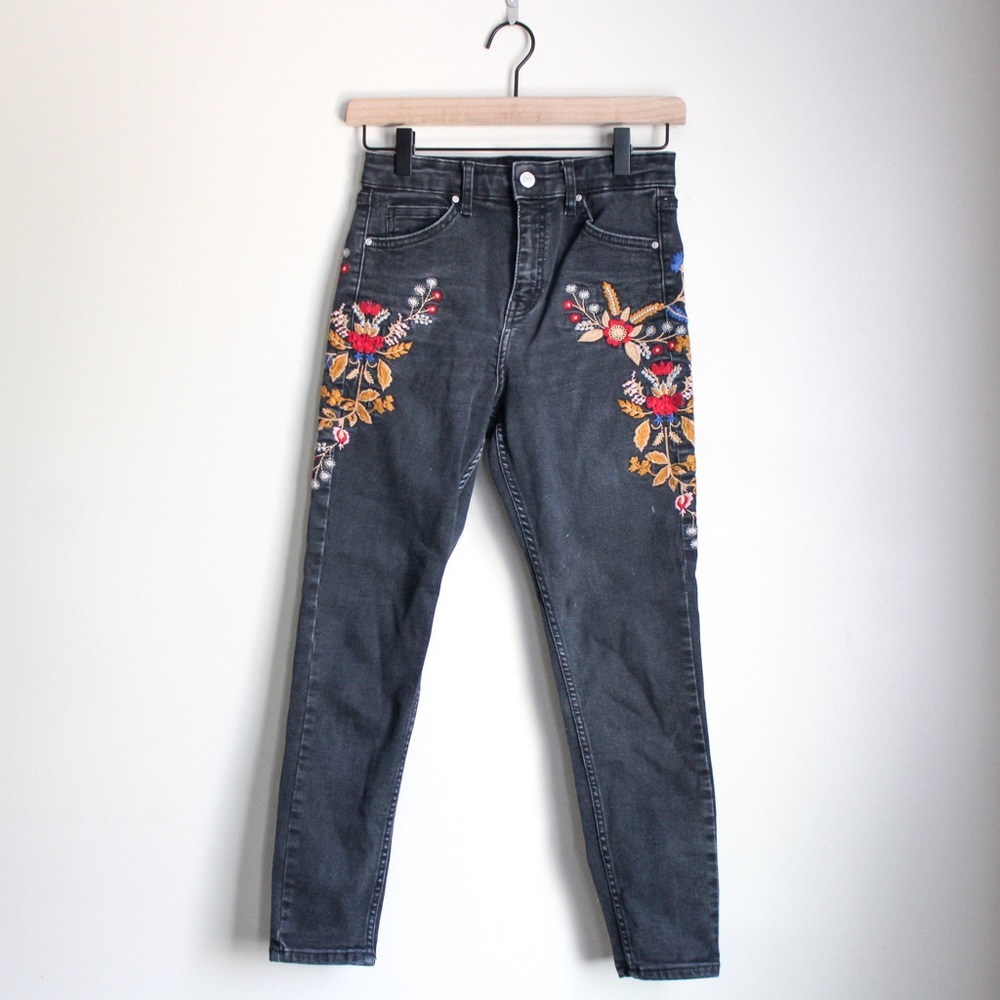Embroidered Ankle Topshop Jeans